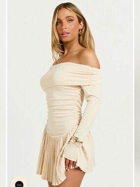 knit off shoulder sweater maxi dress Ribbed Knit Off The Shoulder Sweater Skit Set XL main image 0